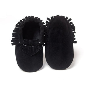 Newborn PU Suede Leather Shoes Baby Boy Girl Baby Moccasins Soft Shoes Fringe Soft Soled Non-slip Crib Shoe