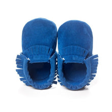 Load image into Gallery viewer, Newborn PU Suede Leather Shoes Baby Boy Girl Baby Moccasins Soft Shoes Fringe Soft Soled Non-slip Crib Shoe