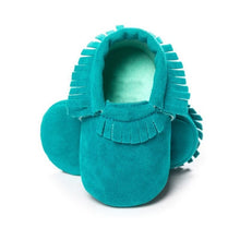 Load image into Gallery viewer, Newborn PU Suede Leather Shoes Baby Boy Girl Baby Moccasins Soft Shoes Fringe Soft Soled Non-slip Crib Shoe