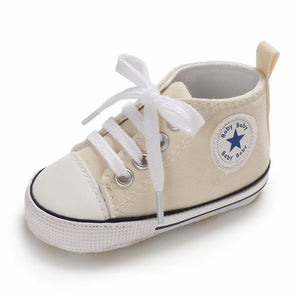 Baby Shoes Boy Girl Solid Sneaker Cotton Soft Anti-Slip Sole Newborn Infant First Walkers Toddler Casual Sport Crib Shoes