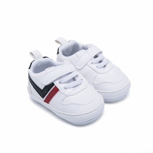 Kids Baby Boys Breathable Striped Print Anti-Slip Shoes Sneakers Soft Soled Walking Shoes First Walkers