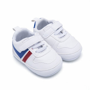 Kids Baby Boys Breathable Striped Print Anti-Slip Shoes Sneakers Soft Soled Walking Shoes First Walkers