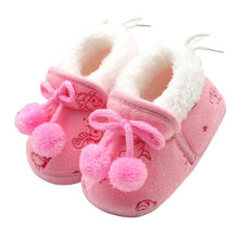 Load image into Gallery viewer, 2018Fashion Sweet Newborn Baby Girls Princess Bowknot Winter Warm First Walkers Soft Soled Infant Toddler Kids Girl Cack Shoes