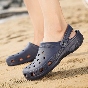 Mazefeng Brand Plus Size 39-46 Croc Men Black Garden Casual Aqua Clogs Hot Male Band Sandals Summer Slides Beach Swimming Shoes