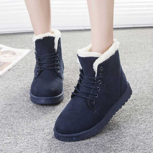 Women Boots Winter Warm Snow Boots Women Faux Suede Ankle Boots For Female Winter Shoes Botas Mujer Plush Shoes Woman WSH3132