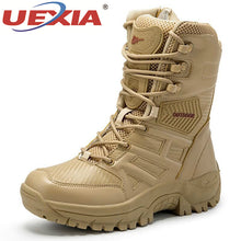 Load image into Gallery viewer, UEXIA New Footwear Military Tactical Mens Boots Special Force Leather Desert Combat Ankle Boot Army Men&#39;s Shoes Plus Size 39-47