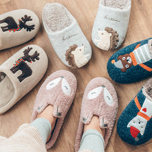 Load image into Gallery viewer, Indoor Warm Women Slippers Cute Animal Fox Unicorn Winter Fur Home Shoe Female Girl Nonslip Memory Foam Cotton House Slippers