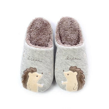 Load image into Gallery viewer, Indoor Warm Women Slippers Cute Animal Fox Unicorn Winter Fur Home Shoe Female Girl Nonslip Memory Foam Cotton House Slippers