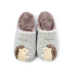 Indoor Warm Women Slippers Cute Animal Fox Unicorn Winter Fur Home Shoe Female Girl Nonslip Memory Foam Cotton House Slippers