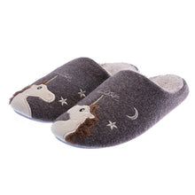 Load image into Gallery viewer, Indoor Warm Women Slippers Cute Animal Fox Unicorn Winter Fur Home Shoe Female Girl Nonslip Memory Foam Cotton House Slippers