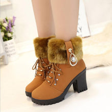 Load image into Gallery viewer, Winter Boots Women Shoes Woman Boots Snow Boots Ankle Boots Fashion Comfortable Warm High Heel 2019 Winter New Thick Warm X45