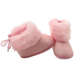 Cute Autumn Winter Infants Shoes Baby Girl Boy Polka Dot Knitting Boots Casual Sneakers Non-slip Soft Soled Walking Shoes