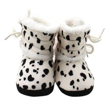 Load image into Gallery viewer, Cute Autumn Winter Infants Shoes Baby Girl Boy Polka Dot Knitting Boots Casual Sneakers Non-slip Soft Soled Walking Shoes