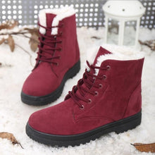 Load image into Gallery viewer, Winter Boots Women Snow Boots Shoes Woman Boots Fashion Flat Winter Boots Ankle Boots Cow Suede Warm Booties 2019 Warm Boots X43