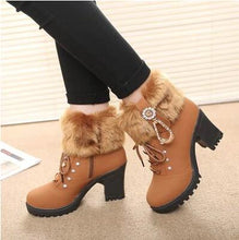 Load image into Gallery viewer, Winter Boots Women Shoes Woman Boots Snow Boots Ankle Boots Fashion Comfortable Warm High Heel 2019 Winter New Thick Warm X45