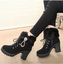 Load image into Gallery viewer, Winter Boots Women Shoes Woman Boots Snow Boots Ankle Boots Fashion Comfortable Warm High Heel 2019 Winter New Thick Warm X45