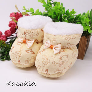 Newborn First Walkers Toddler Infant Shoes Cotton Snow Booties Soft Sole Crib Shoes  Winter Warm Anti-slip Baby Shoes 0-1Y