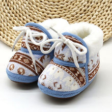 Load image into Gallery viewer, Newborn First Walkers Toddler Infant Shoes Cotton Snow Booties Soft Sole Crib Shoes  Winter Warm Anti-slip Baby Shoes 0-1Y