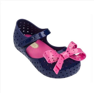 Mini Melissa Girls Sandals 2019 Summer Mickey & Minnie Twins Pattern Shoes Jelly Shoe Sandals Girl Non-slip Kids Sandal Toddler