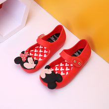 Load image into Gallery viewer, Mini Melissa Girls Sandals 2019 Summer Mickey &amp; Minnie Twins Pattern Shoes Jelly Shoe Sandals Girl Non-slip Kids Sandal Toddler