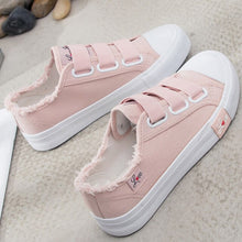 Load image into Gallery viewer, Dropshipping Sneakers Canvas Shoes for Women Fashion 2019 Solid Superstar Hook Loop Vulcanize Girls Zapatillas Mujer Shoes