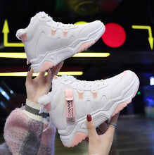 Load image into Gallery viewer, Women Casual Sneakers Winter Sneakers Plush Fur Warm Women Shoes Lace Up Female Boots Comrfortable Platform Shoes Women