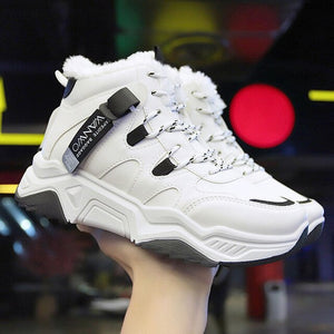 Women Casual Sneakers Winter Sneakers Plush Fur Warm Women Shoes Lace Up Female Boots Comrfortable Platform Shoes Women