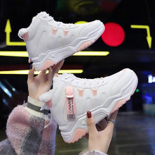 Load image into Gallery viewer, Women Casual Sneakers Winter Sneakers Plush Fur Warm Women Shoes Lace Up Female Boots Comrfortable Platform Shoes Women