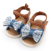 Load image into Gallery viewer, baby girls shoes newborn summer new fashion canvas bow PU casual soft first walkers baby toddler shoes