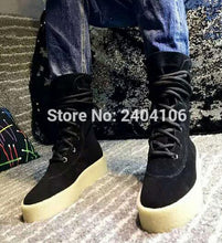 Load image into Gallery viewer, Shooegle Plus Size Celebrity Kanye Ankle Booties Casual Shoes Botas Hombre Lace Up Flat Platform Military Crepe Army Boots Men