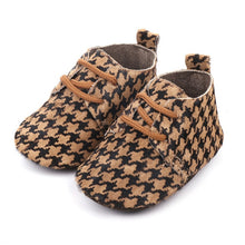 Load image into Gallery viewer, Genuine Leather Baby shoes Leopard print Baby Girls Soft shoes Horse hair Boys First walkers Lace Baby moccasins