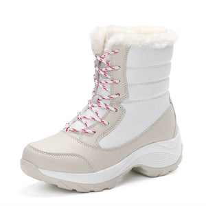 TKN 2019 Winter Women Snow Short Boots Platform ankle boots women high warm fur plush rain boots for women hiking boots 1617