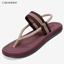 Load image into Gallery viewer, CARANFIER Sandals Men Sandalias Hombre Gladiator Sandals for Male Summer Roman Beach Shoes Flip Flops Slip Flats Slippers Slides