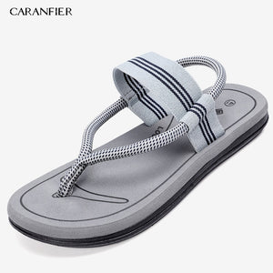 CARANFIER Sandals Men Sandalias Hombre Gladiator Sandals for Male Summer Roman Beach Shoes Flip Flops Slip Flats Slippers Slides