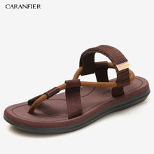 Load image into Gallery viewer, CARANFIER Sandals Men Sandalias Hombre Gladiator Sandals for Male Summer Roman Beach Shoes Flip Flops Slip Flats Slippers Slides