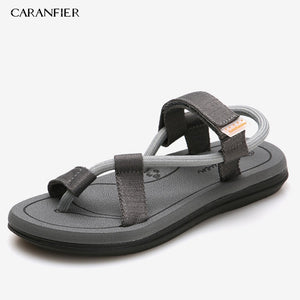 CARANFIER Sandals Men Sandalias Hombre Gladiator Sandals for Male Summer Roman Beach Shoes Flip Flops Slip Flats Slippers Slides