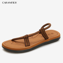 Load image into Gallery viewer, CARANFIER Sandals Men Sandalias Hombre Gladiator Sandals for Male Summer Roman Beach Shoes Flip Flops Slip Flats Slippers Slides