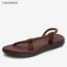 Load image into Gallery viewer, CARANFIER Sandals Men Sandalias Hombre Gladiator Sandals for Male Summer Roman Beach Shoes Flip Flops Slip Flats Slippers Slides